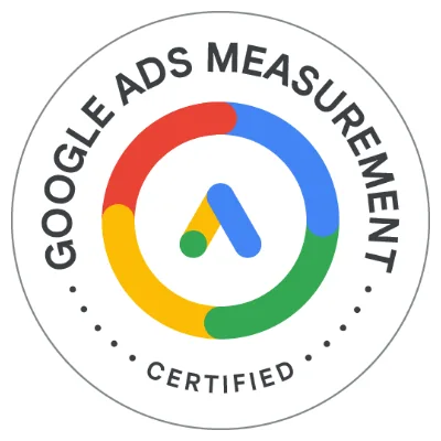 Insignia de certificación Google Ads Measurement obtenida por CLÍNICA MKT